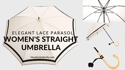 Elegant Lace Parasol Women's Straight Umbrella