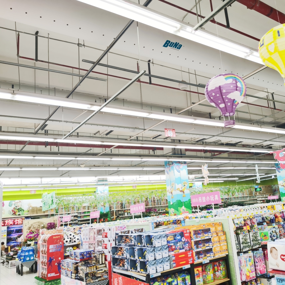 What are the advantages of air duct application in the supermarket industry?