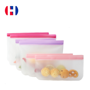 clear leakproof fresh reusable peva silicone food storage bag 6 pack HOZ Kitchenware Household Products1