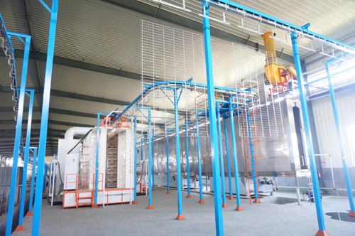 Powder coating line