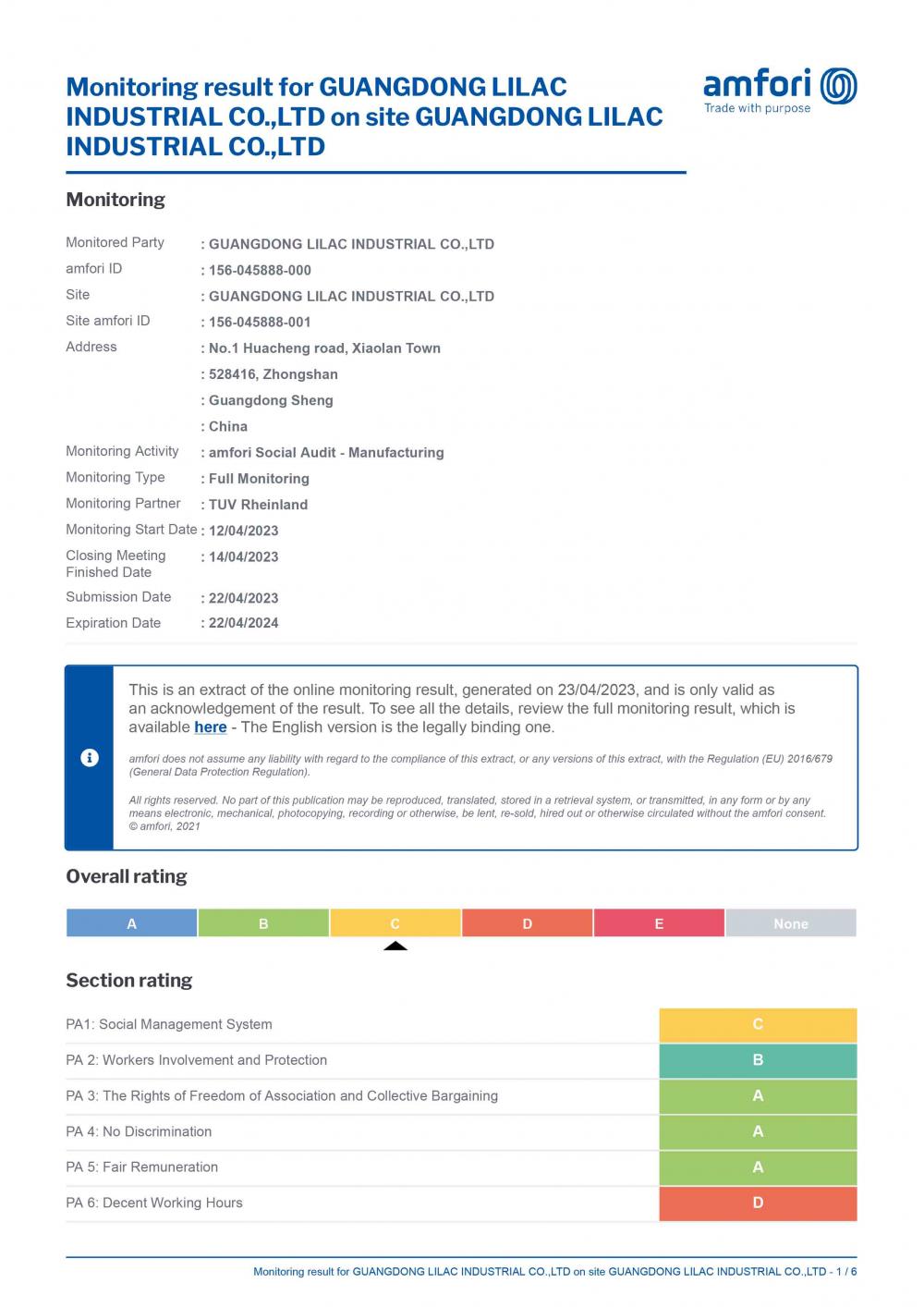 BSCI certification