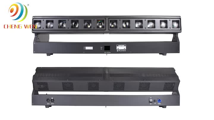 12 -pcs LED -Waschstrahl bewegende Kopflichtvideo