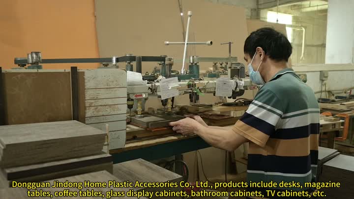 Production of Vintage Wood Floor Lamp
