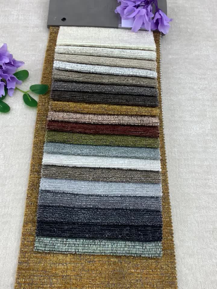 Tela de tapicería de chenilla de textura gruesa