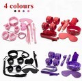 High Quality 4 Colours Erotic Toys 7pcs Sex Bondage Kit Slave Game Bdsm Fetish Plush Bondage Set1