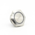 25MM Normal Open Metal Stainless Steel Button Switch Flat Head Ring LED Waterproof Industrial Switches1
