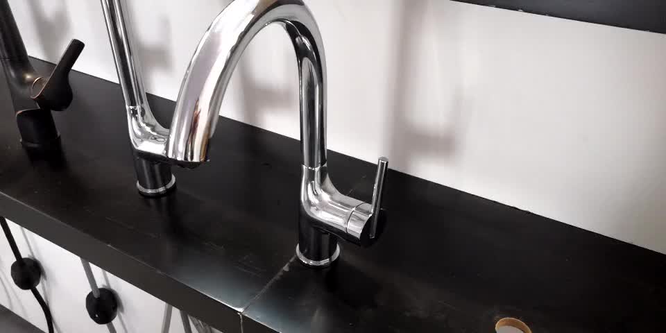 Modern Black And Red Kitchen Faucet