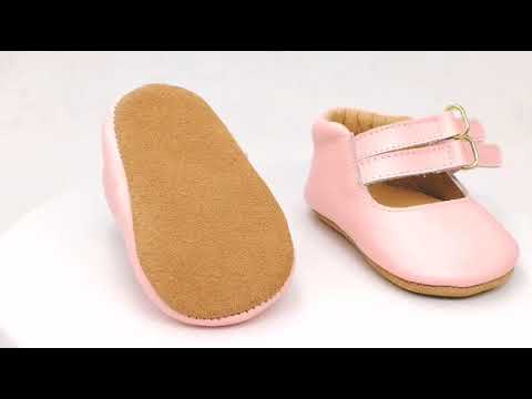 Pink Double Strap Cute Baby Dress Shoes