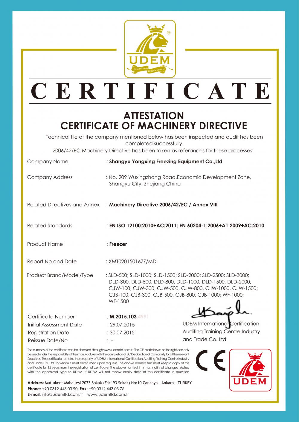 CE Certificate