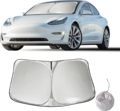 Foldable Tesla Windshield Sun Shade - Reflective Polyester Block Heat and Sun1