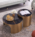 Modern Modern Coffee Tables Furniture Ruang Tamu Luxury Emas Stainless Steel Round Center Bagian Batu Table Table1