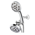 Amazn Hot Selling ABS Spa Hand Showerhead and Rain Shower Combo - 10 Functions Dual 2 in 1 Shower Head System1