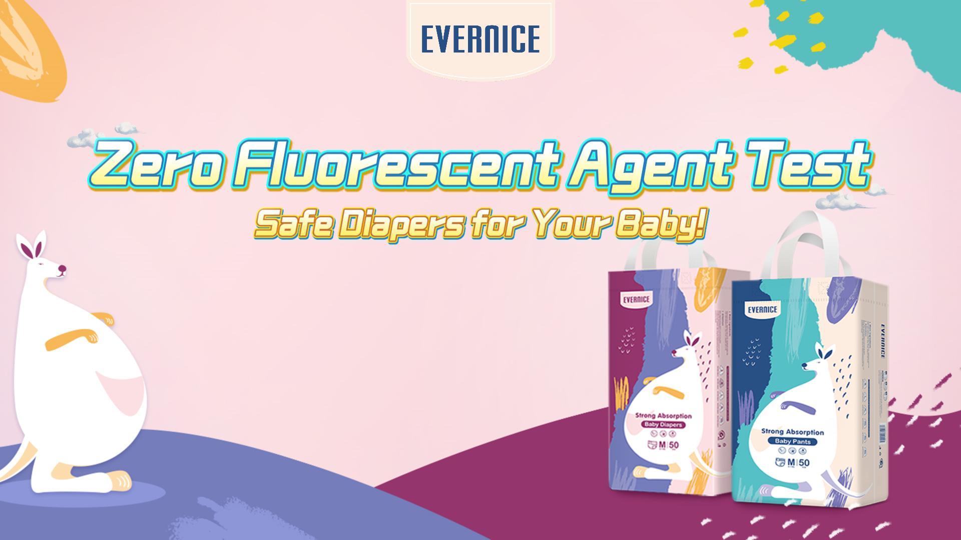 EVERNICE baby diaper: Zero Fluorescent Agent Test