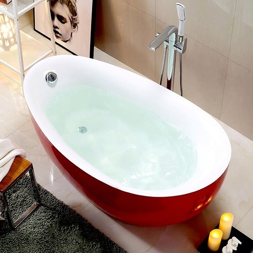 Precio de bañera estándar hogar de 1300 mm acrílico pequeño bañera independiente