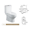 Hot Sell Ceramic Washdown Modern Two Piece WC Water Saving Bathroom Toilet Sets1