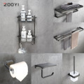 China Cheap Brushed Grey Bathroom Accessories Stainless Steel Bath Hardware Sets1
