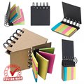 Custom Eco-Friendly Spiral Ring Sticky Notepad and Memo Set with Recyclable Index Tabs1
