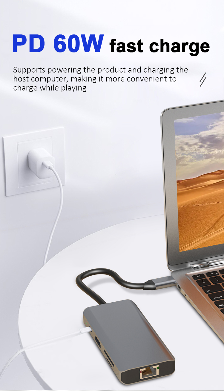 8-in-1 USB C Hub Docking Station Hub Adapter