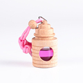 Vanilla Frost Wooden Car Air Freshener: 5ml Glass Bottle Hanging Diffuser1