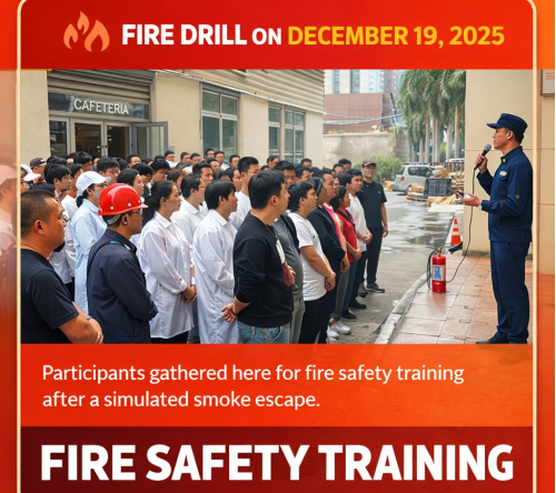 In December 2025, the Longxin Community Fire Brigade held a fire simulation drill at WJM Company