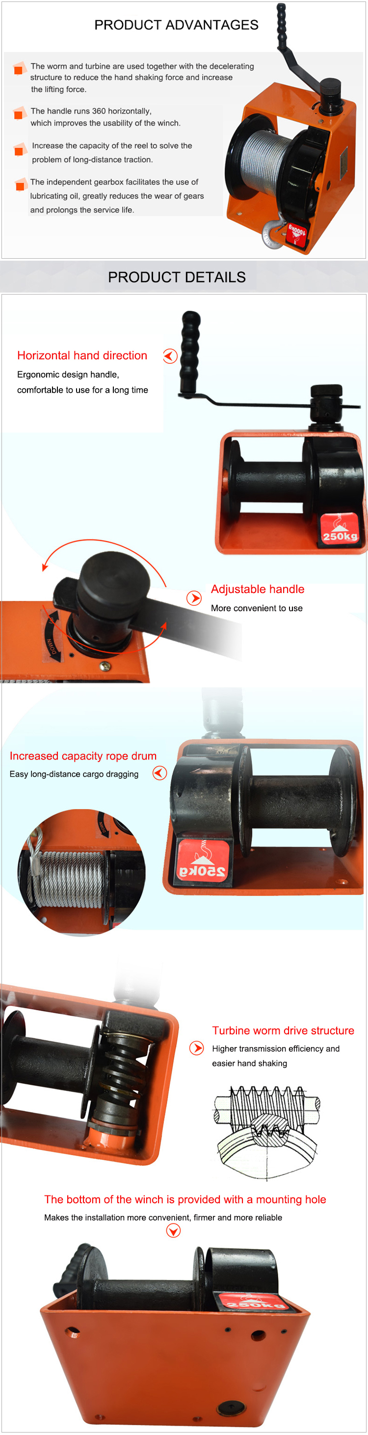 Hand Winch,Manual Winch,Portable Hand Winch,Manual Hand Winch