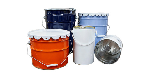 سطل فلزی سفارشی مخصوص استفاده در رنگ و محصولات نگهداری صنعتی طراحی شده است