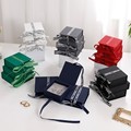 Custom LOGO New Arrival Wholesale Clamshell Jewelry Box with Grey Foam for Earrings, Necklaces, and Bracelets1