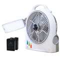 Electric Charging Rechargeable Fan with LED Light, Lithium Battery, Solar Panels - 8/10/12 Inch Table Fans1