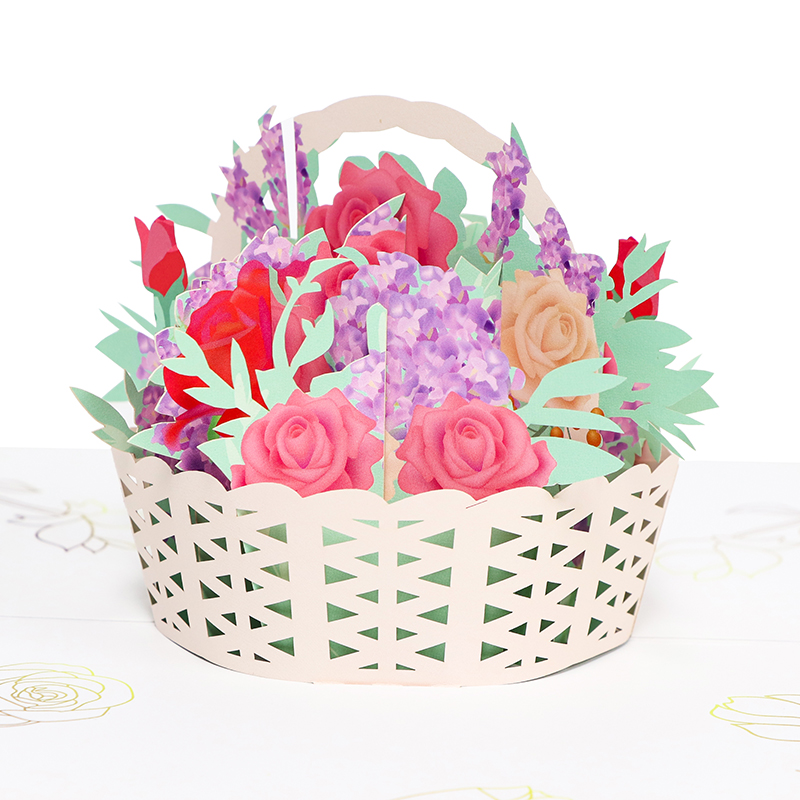 Biglietto d'auguri con rosa per la festa della mamma