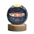 60/80mm Crystal Night Light with Custom LOGO and LED Wooden Base1