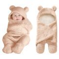 Songmai Soft and Warm Cotton+Sherpa Fleece Baby Swaddle Blanket1