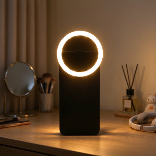 Luz de telefone recarregável portátil para maquiagem