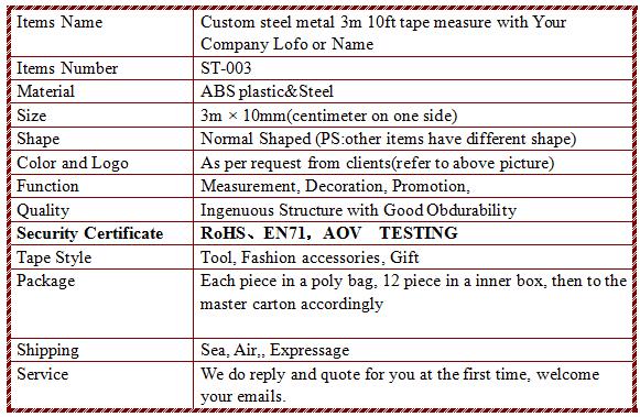 Pita Pengukur Abs Menjual Berkualiti Terbaik, Ukuran Pita Keluli Tahan Karat Promosi Plastik 3M 5M 7.5M 8M 10M