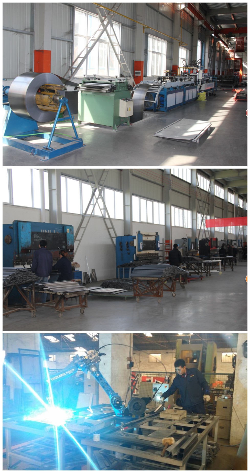 production line of steel office furniture