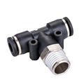 One-Touch Quick Pneumatic Fittings for PT Thread Tubes in Plastic and Brass - New/Used for Machinery, Construction, Farm, and Restaurant Applications1