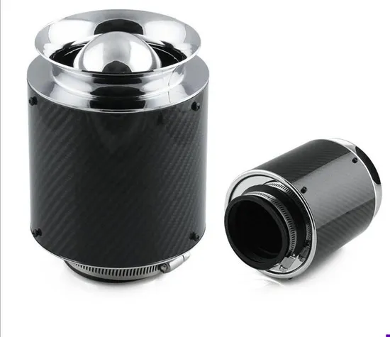 Filtro d&#39;aria in fibra di carbonio Kit tubo di aspirazione per aspirazione per aria da 76 mm1