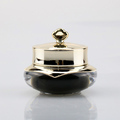 Black UV Gel Paint Container - Luxury Gold Nail Art Jar1