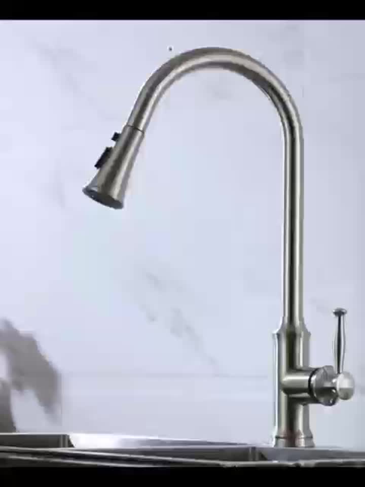 Pull Down Sprayer Kitchen Sink Faucets