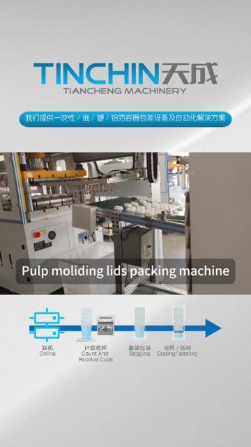 Pulp moliding lids packing machine