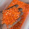 WHATSTONE Orange Glow-in-the-Dark Luminous Glass Rhinestones: 1440pcs/bag SS16 SS20 Collection1