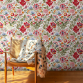 Hot Selling DIY Bedroom Adhesive Wallpaper - Knitted Flowers Pattern1