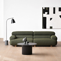 Modern luxury solid wood frame high-density sponge two-seat reception sofa set1