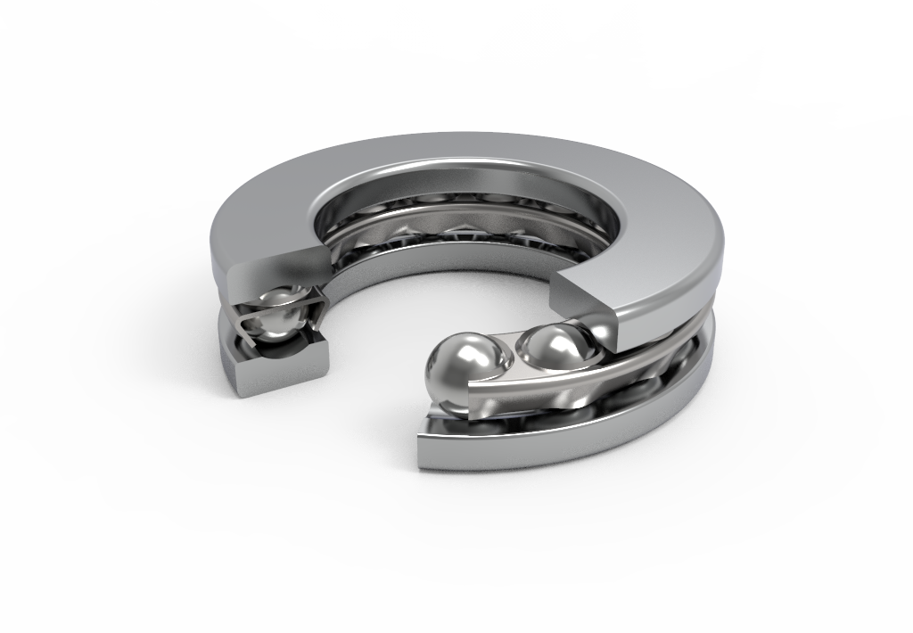 بلبرینگ یک جهته رانش با حلقه نشیمنگاهی تخت