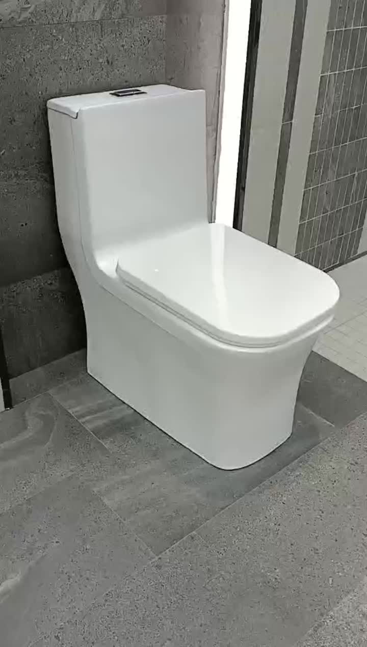 Toilettes en céramique dans la salle de bain