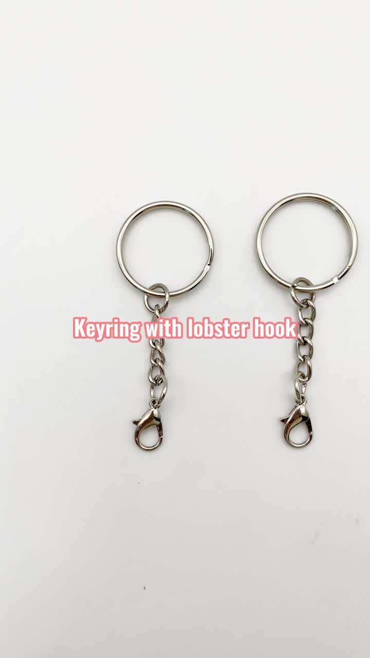 Key chain ring with lobster hook
