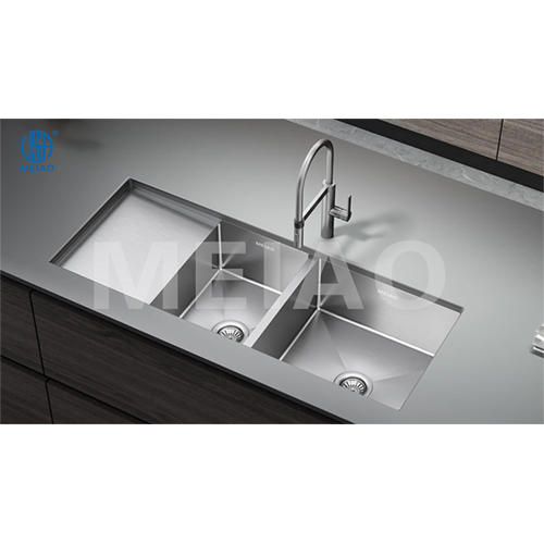 Double Bowl Drainboard Sink