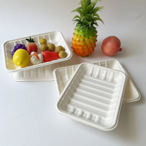 Compostable supermarket tray 