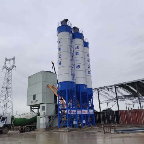 FYG modular HZS 180 mixing plant support the construction of Zhanhua-Linzi expressway