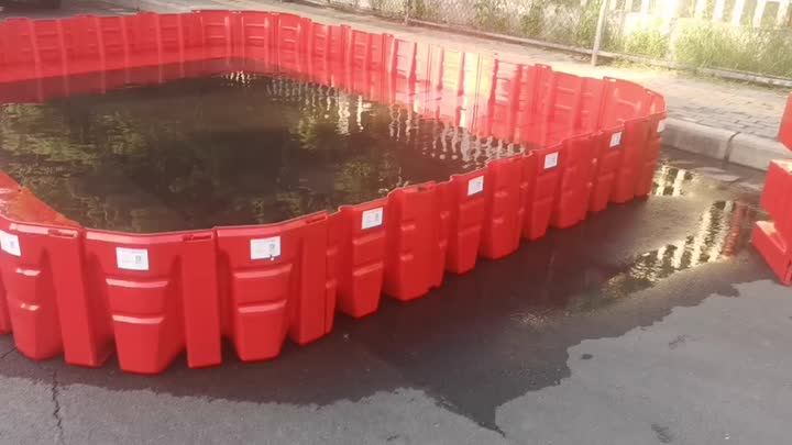 Piscina de círculo de barrera de control de inundaciones