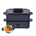 Double Mode Multifunctional Electric Griddle with Glass Lid1